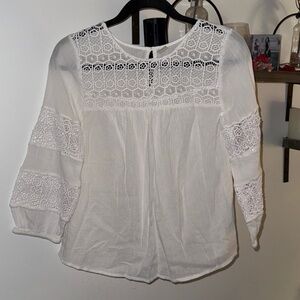 Old Navy White Textured Top